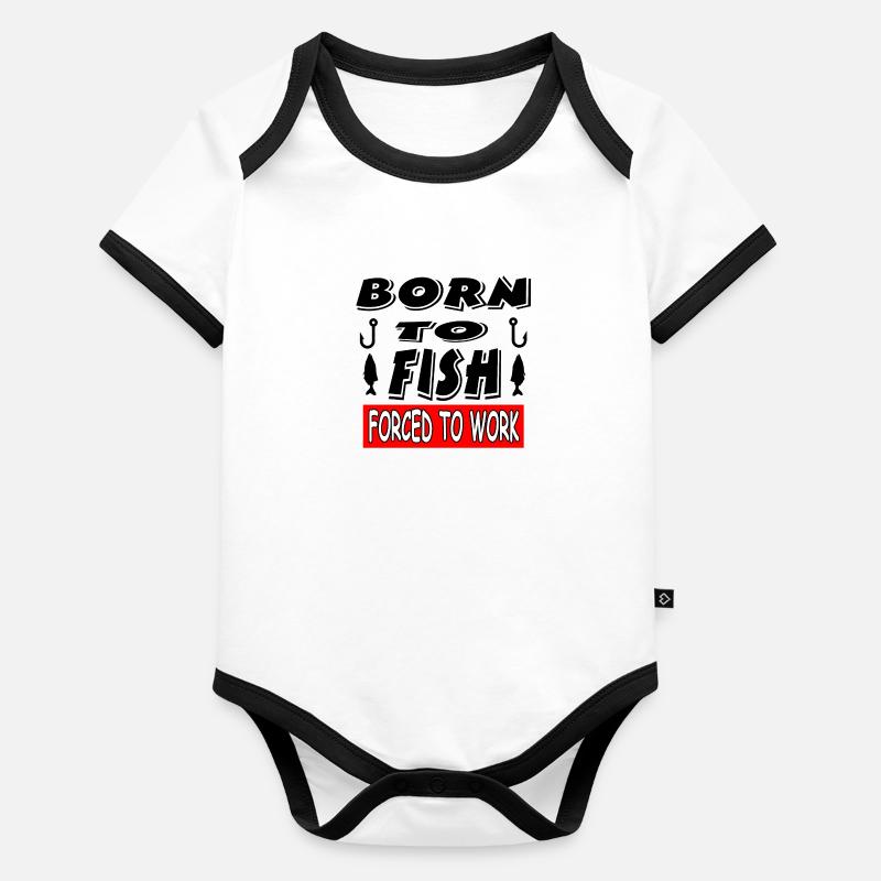 Angling Organic Baby Contrasting Bodysuit