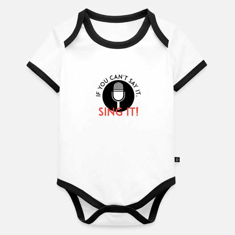 Chantez-le Body Bébé bio contrasté manches courtes