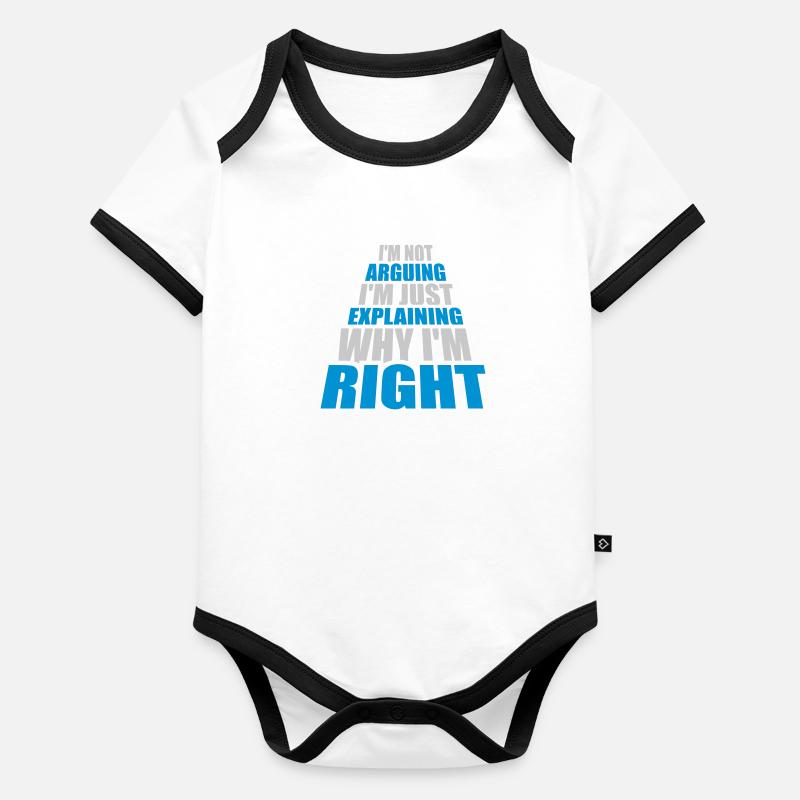 I m not arguing Organic Baby Contrasting Bodysuit
