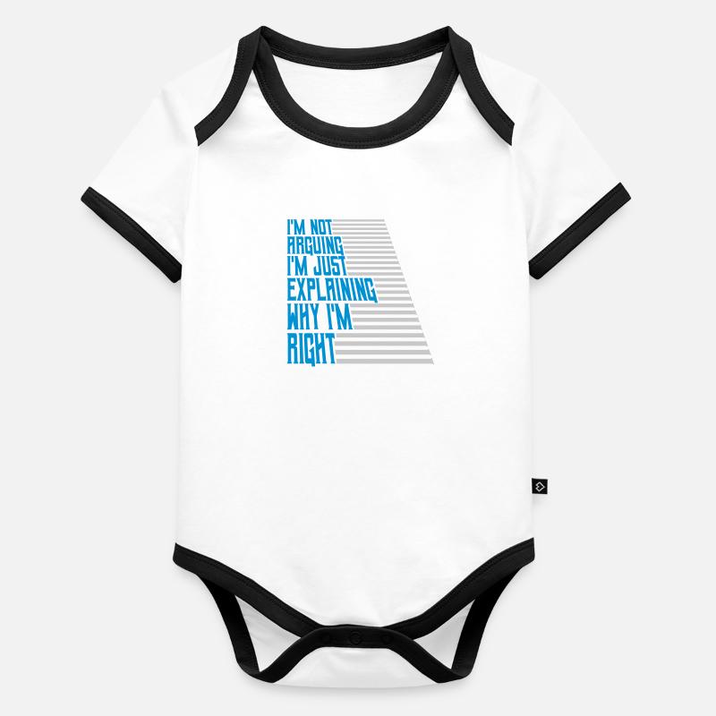 I m not arguing Organic Baby Contrasting Bodysuit