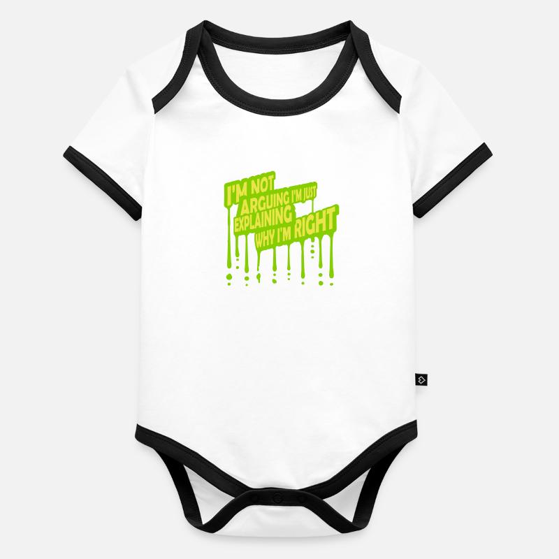 I m not arguing Baby Bio-Kurzarm-Kontrastbody