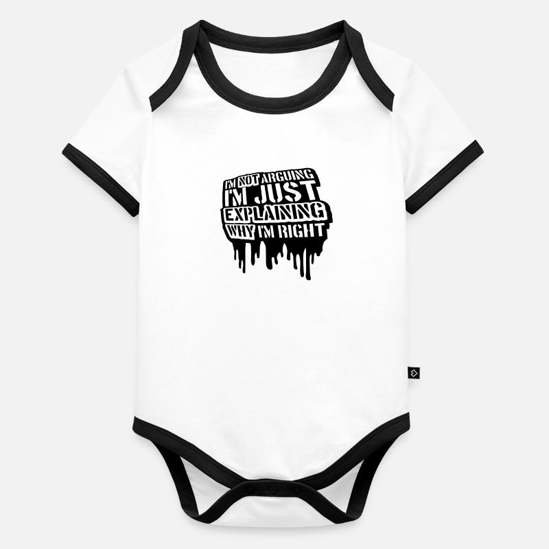 I m not arguing Organic Baby Contrasting Bodysuit