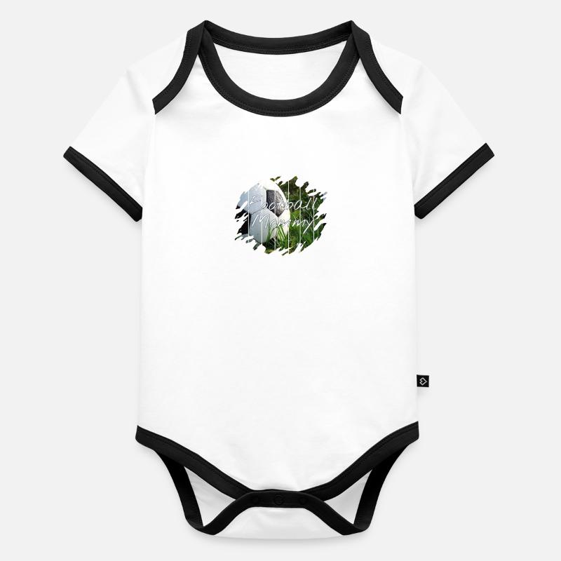 Fußball Mama Baby Bio-Kurzarm-Kontrastbody
