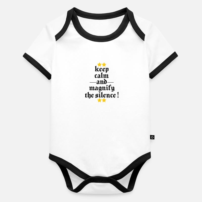 die Ruhe bewahren Baby Bio-Kurzarm-Kontrastbody