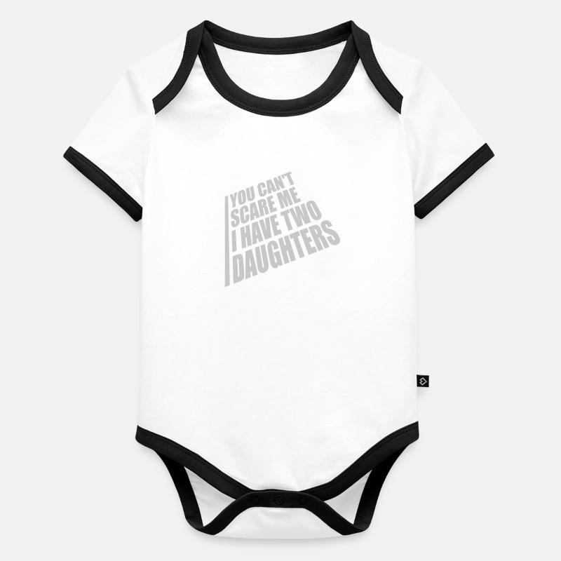 J’ai deux filles Body Bébé bio contrasté manches courtes