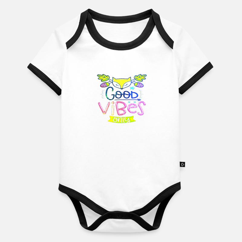Denken Sie über den Tellerrand hinaus positive Gedanken glücklich Baby Bio-Kurzarm-Kontrastbody