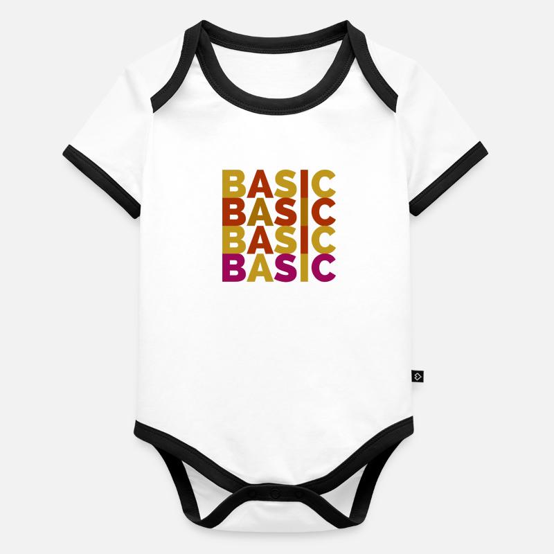 Basic design tshirt Body Bébé bio contrasté manches courtes