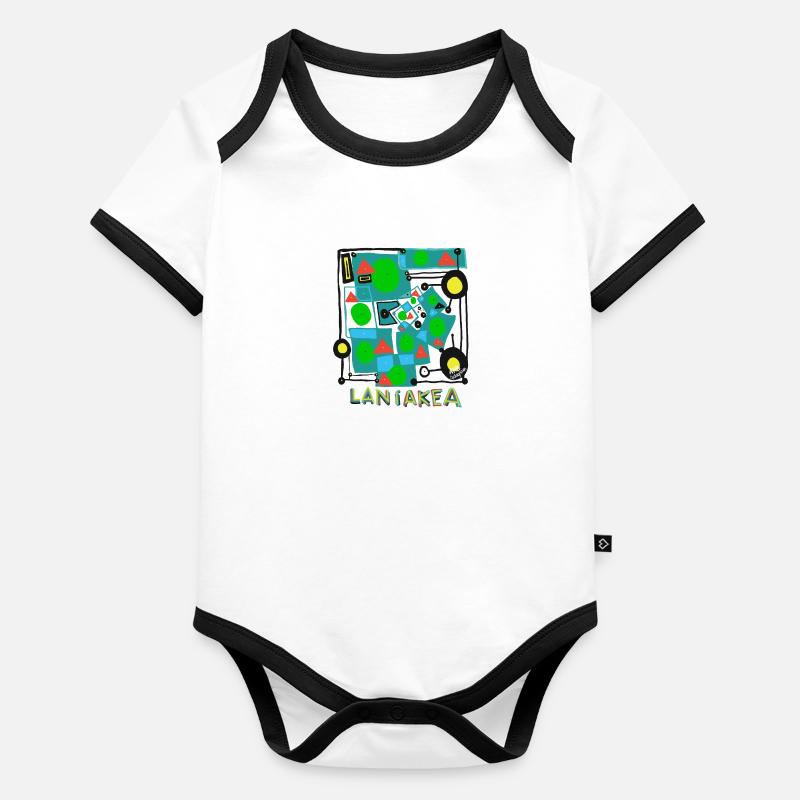 LANIAKEA c.Amélioré Body Bébé bio contrasté manches courtes