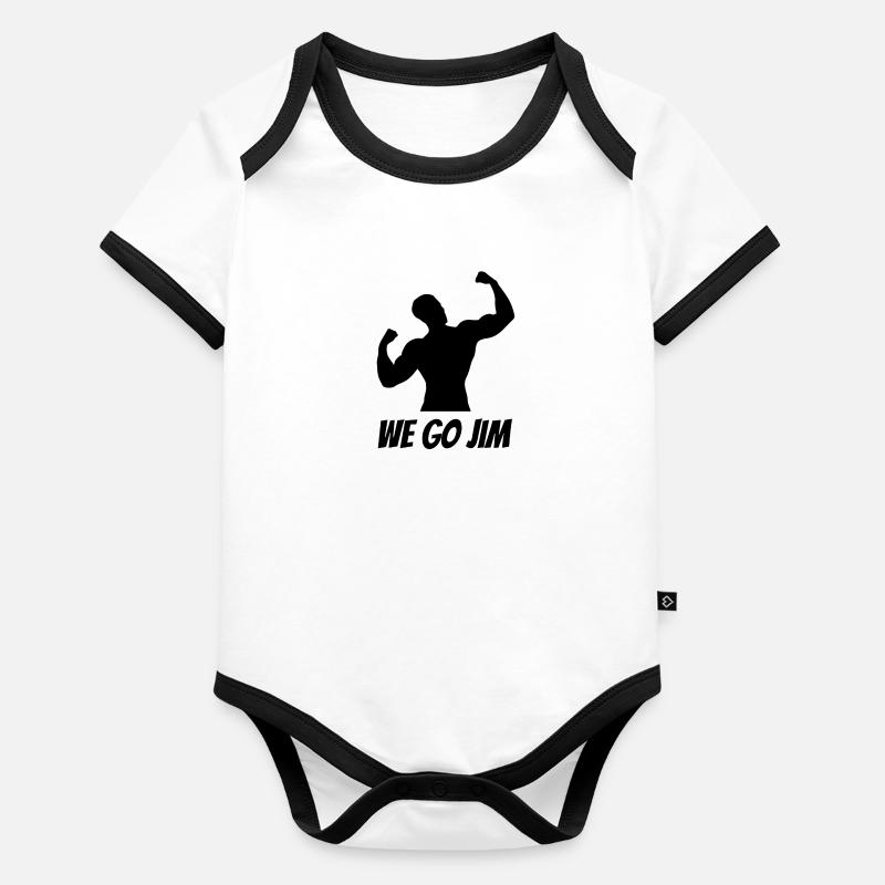 We Go Jim Baby Bio-Kurzarm-Kontrastbody