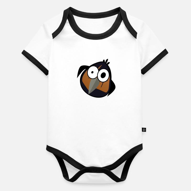 Nussrabe Baby Bio-Kurzarm-Kontrastbody