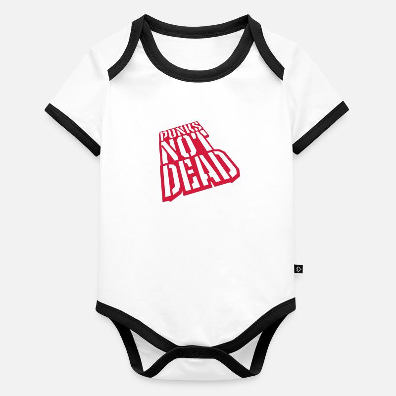 Zitat punks not dead Baby Bio-Kurzarm-Kontrastbody