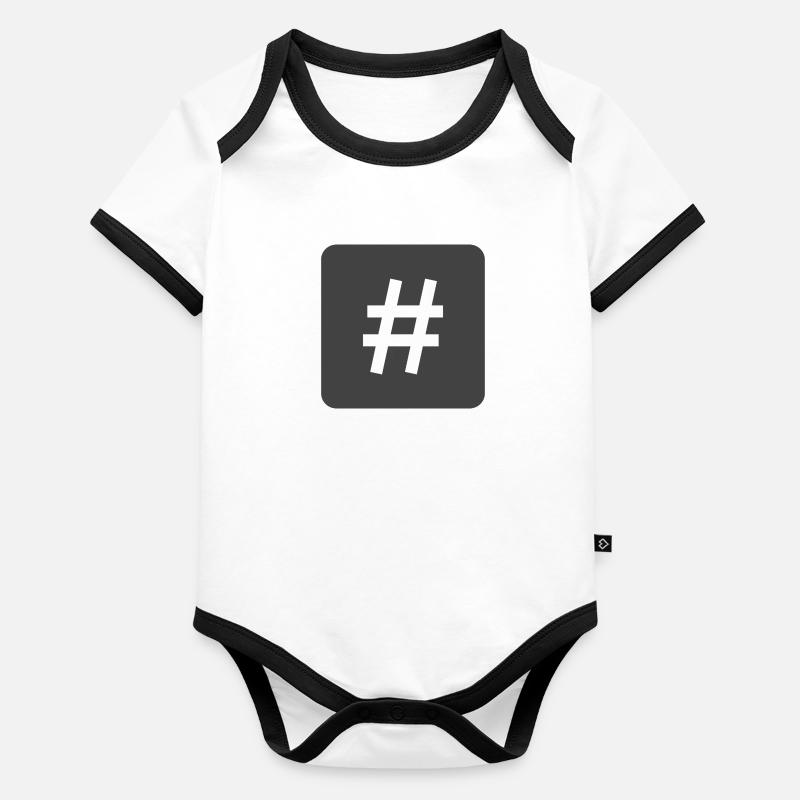 Hashtag Body Bébé bio contrasté manches courtes