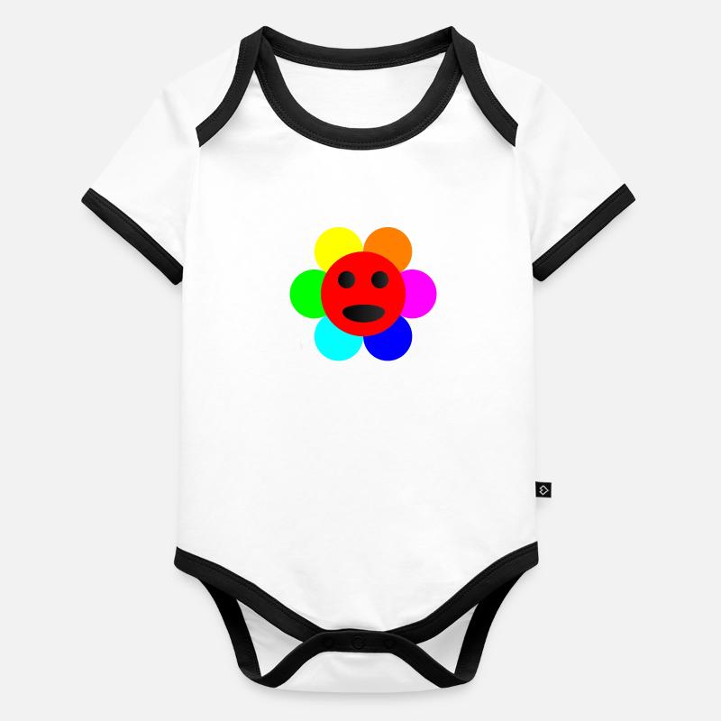 Psycho Flower Organic Baby Contrasting Bodysuit