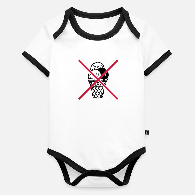 Shield no ice balls waffle Organic Baby Contrasting Bodysuit
