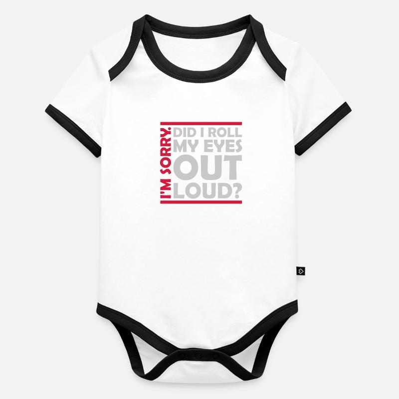 Roulez mes yeux Body Bébé bio contrasté manches courtes