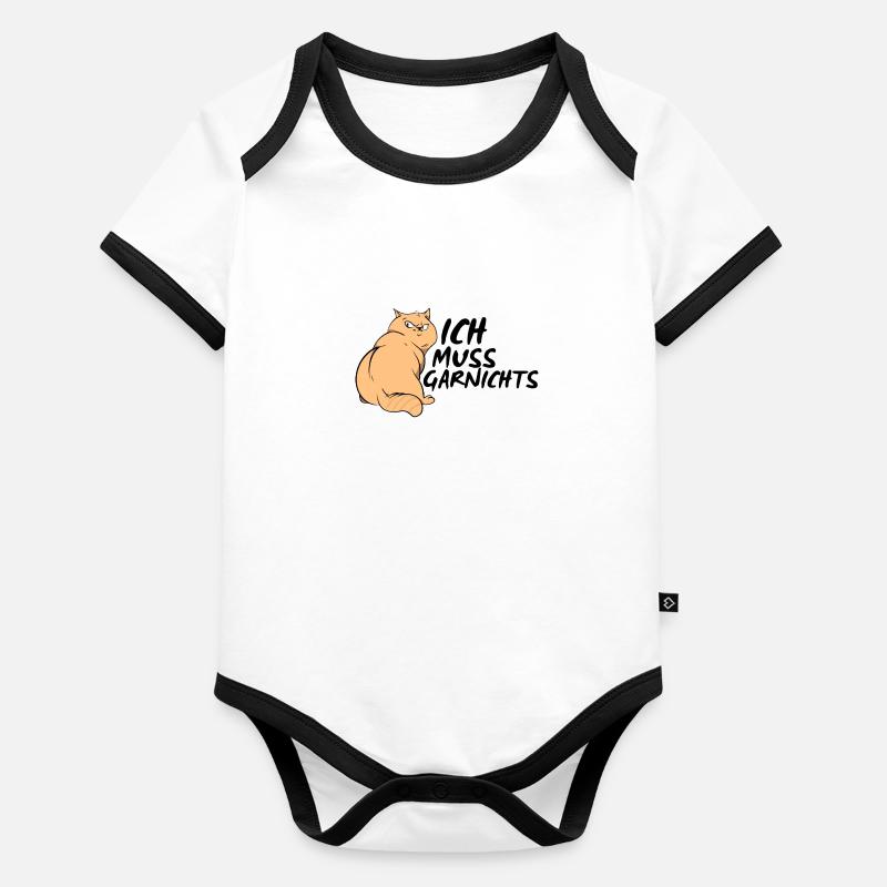 Ich muss garnichts Baby Bio-Kurzarm-Kontrastbody
