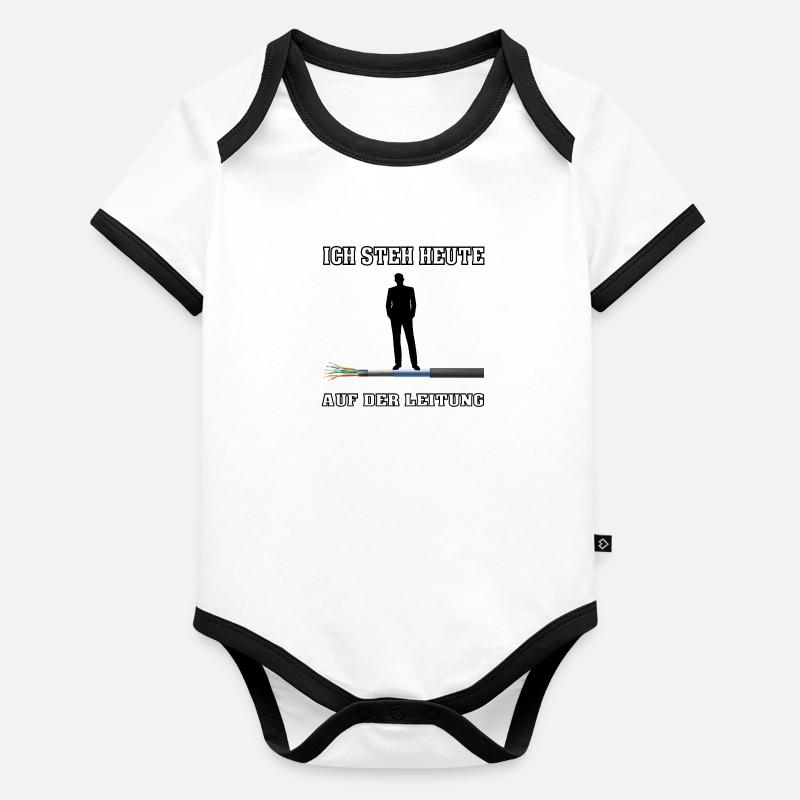 ich steh 1 Baby Bio-Kurzarm-Kontrastbody