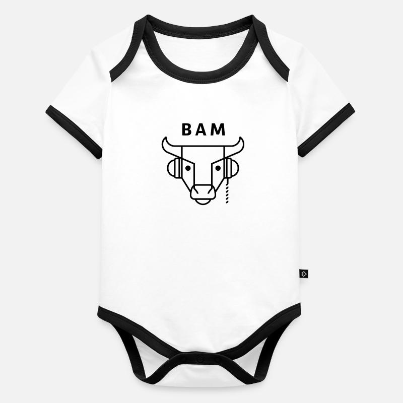 BAM - Boite A Meuh Body Bébé bio contrasté manches courtes