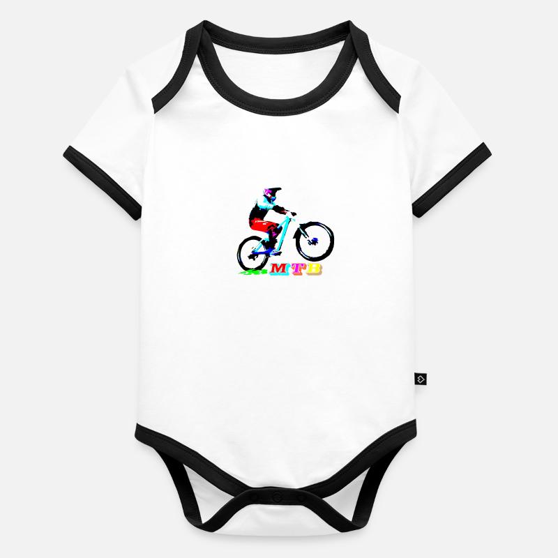 vtt mtb downhill Body Bébé bio contrasté manches courtes