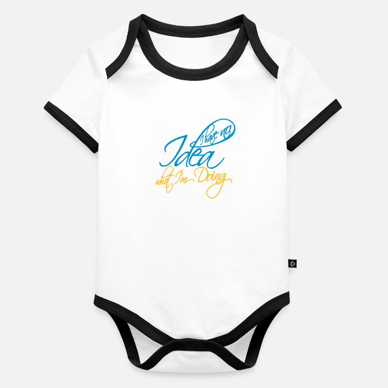 Aucune idée Body Bébé bio contrasté manches courtes