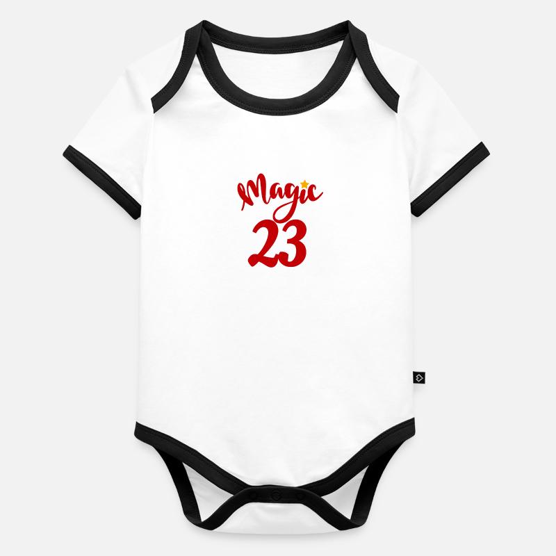 Magic 23 Ausgabe Baby Bio-Kurzarm-Kontrastbody