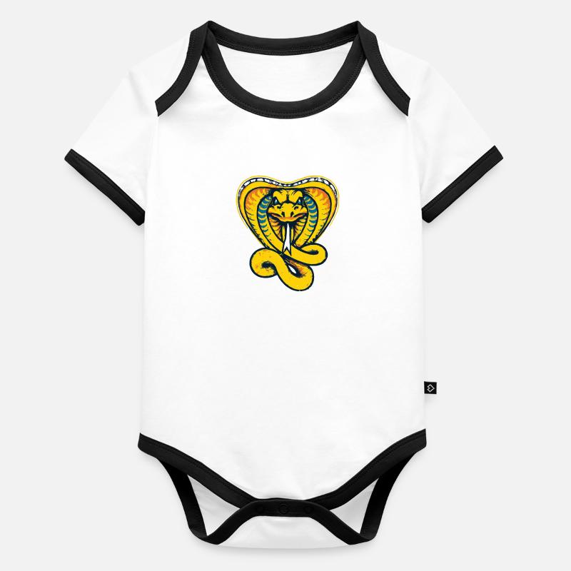King Cobra Schlange / Kobra Baby Bio-Kurzarm-Kontrastbody