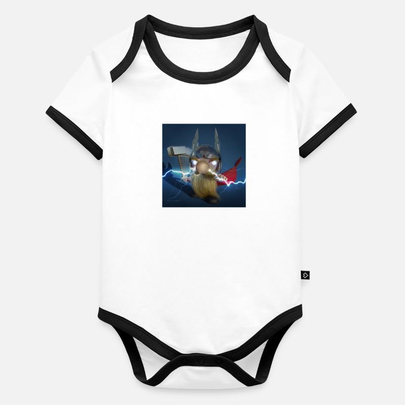 XList Viking God Thor Organic Baby Contrasting Bodysuit