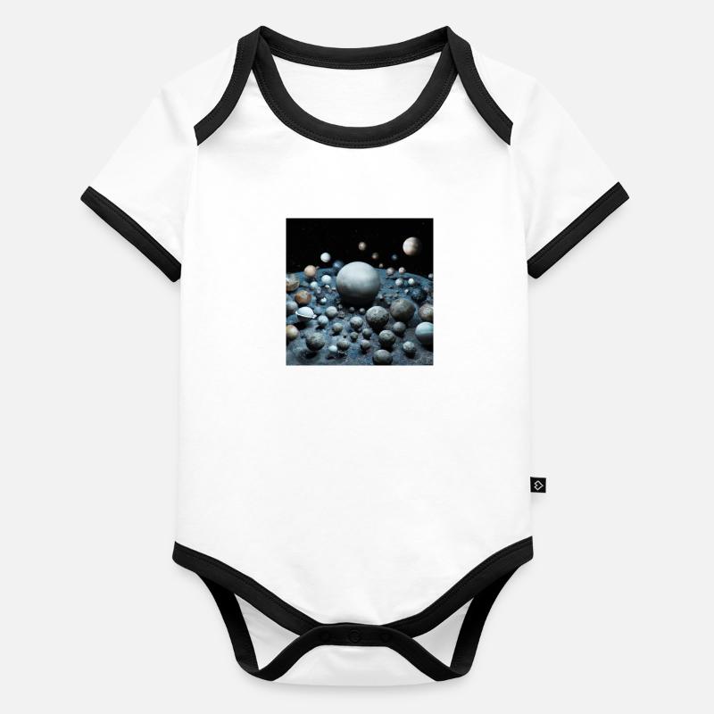 Planets and Stars Organic Baby Contrasting Bodysuit