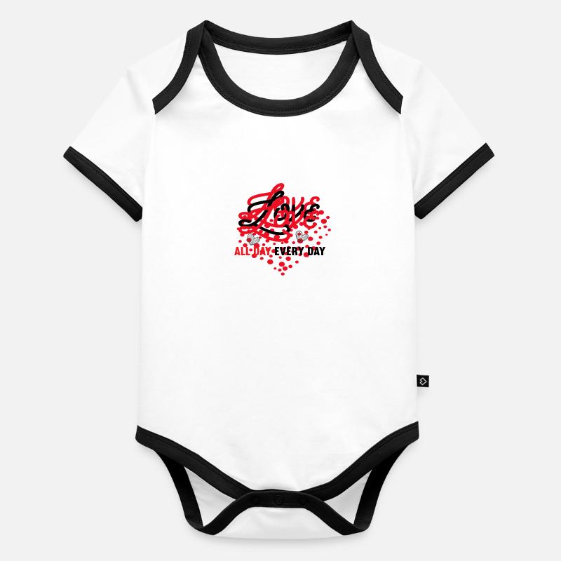 Love All Day Every Day Organic Baby Contrasting Bodysuit