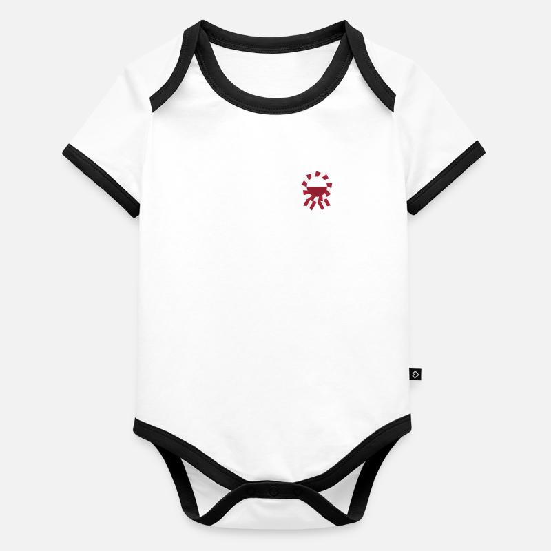 Symbol der Solidarität mit Polen Baby Bio-Kurzarm-Kontrastbody