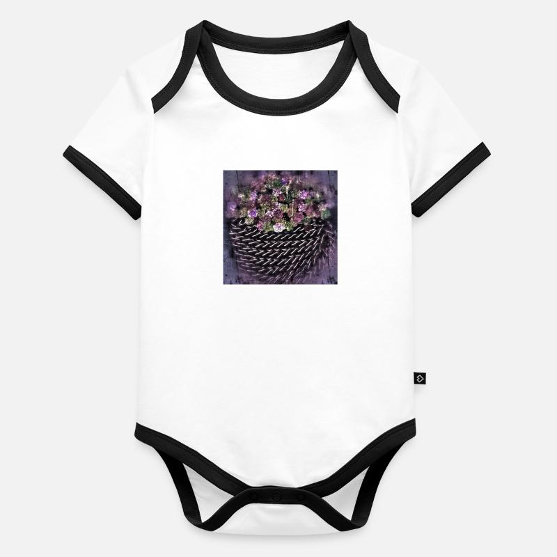 Rose Baby Bio-Kurzarm-Kontrastbody