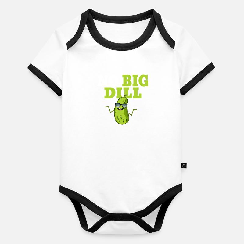 Pas de gros concombre cornichon à l’aneth Body Bébé bio contrasté manches courtes