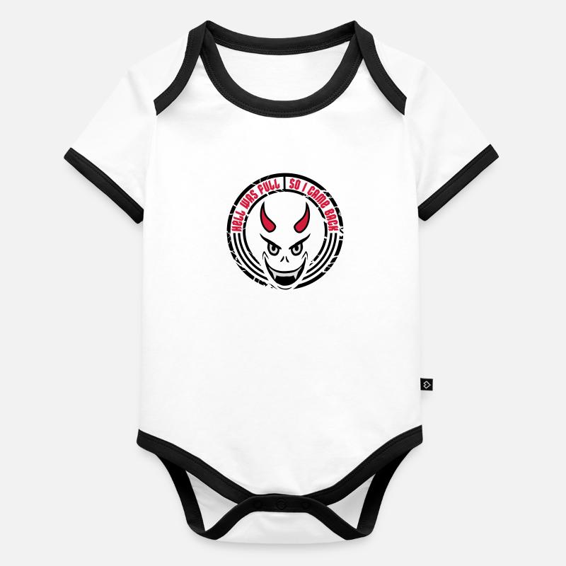 hell was full Zitat Baby Bio-Kurzarm-Kontrastbody