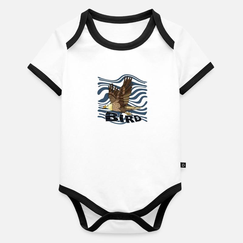 Bird Organic Baby Contrasting Bodysuit