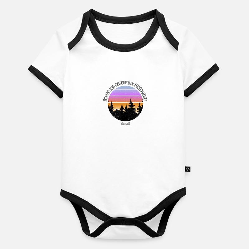 Jesus my eternal satisfaction Organic Baby Contrasting Bodysuit