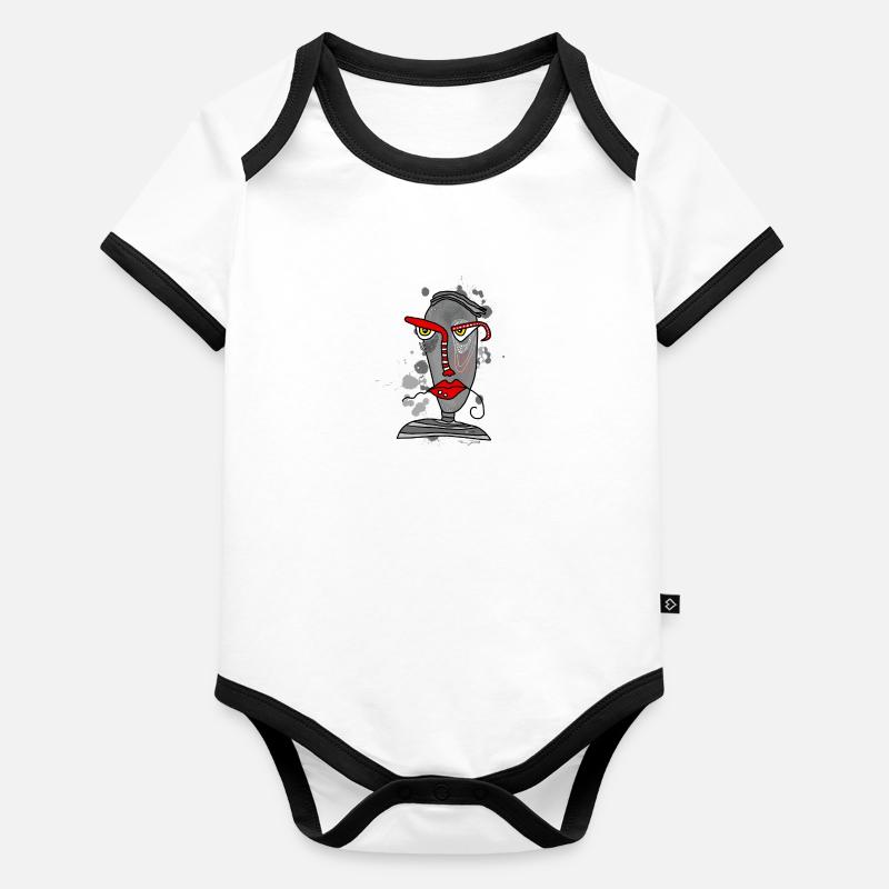 maske klecks Baby Bio-Kurzarm-Kontrastbody