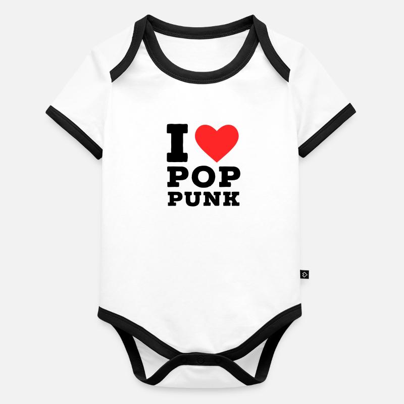 J’adore le pop punk Body Bébé bio contrasté manches courtes