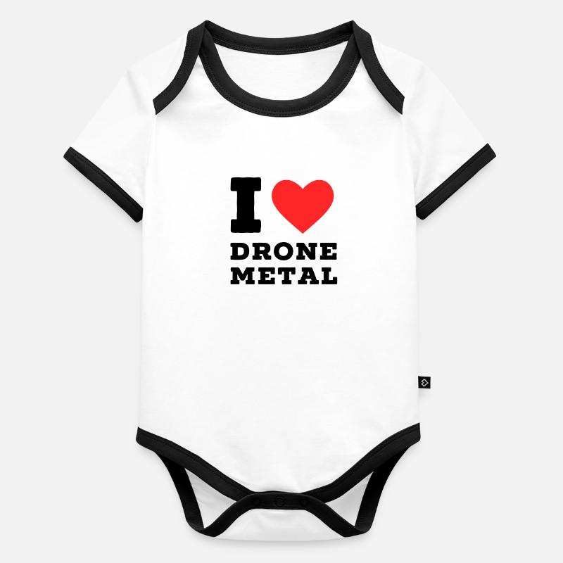 J’adore le drone metal Body Bébé bio contrasté manches courtes