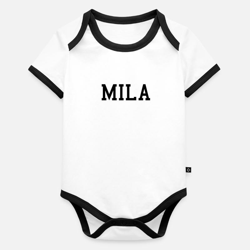 MILA Body Bébé bio contrasté manches courtes