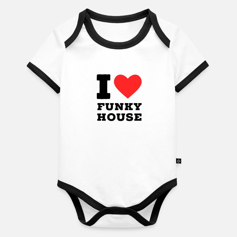 J’adore la maison Funky Body Bébé bio contrasté manches courtes
