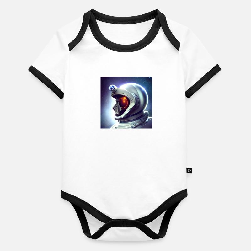 Héros de l’espace Body Bébé bio contrasté manches courtes