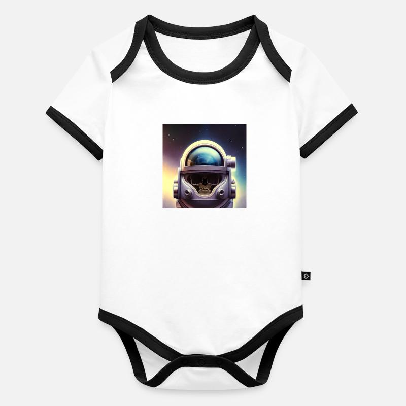 Héros de l’espace Body Bébé bio contrasté manches courtes