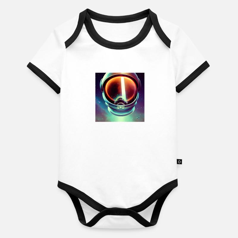 Héros de l’espace Body Bébé bio contrasté manches courtes