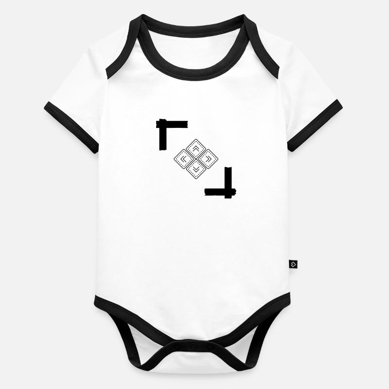 Modern und Schlicht Baby Bio-Kurzarm-Kontrastbody