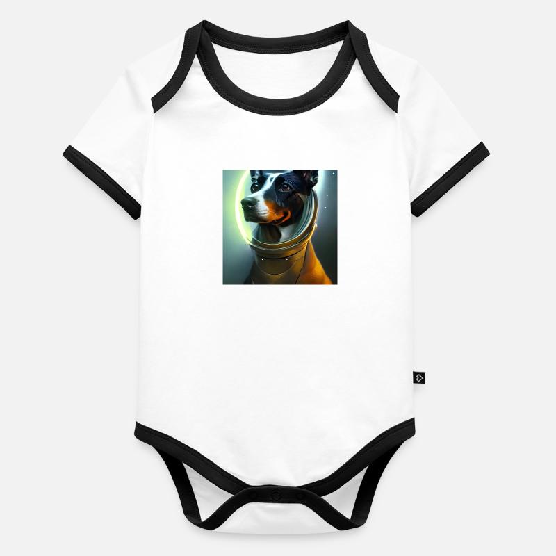 The Universe Dog Organic Baby Contrasting Bodysuit