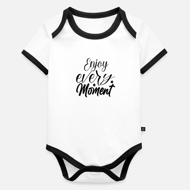 Profitez de chaque instant Body Bébé bio contrasté manches courtes