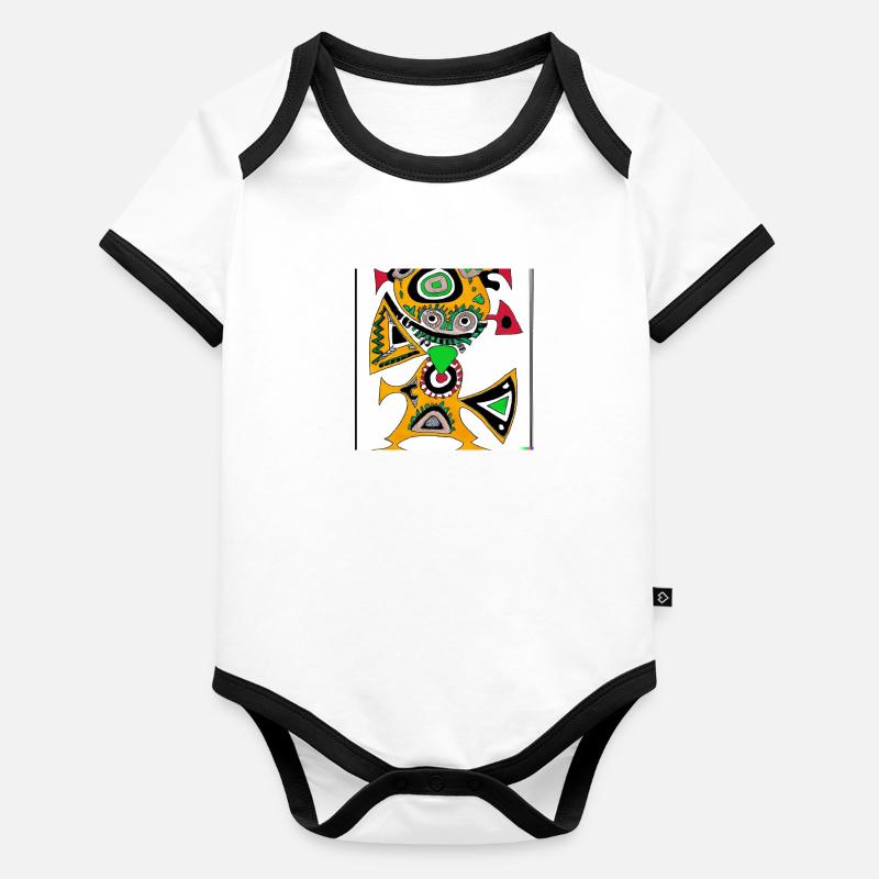 Kunst Baby Bio-Kurzarm-Kontrastbody