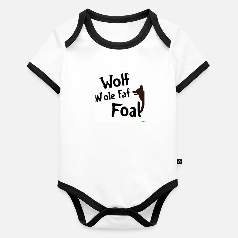 Wolf - Baby Bio-Kurzarm-Kontrastbody - 