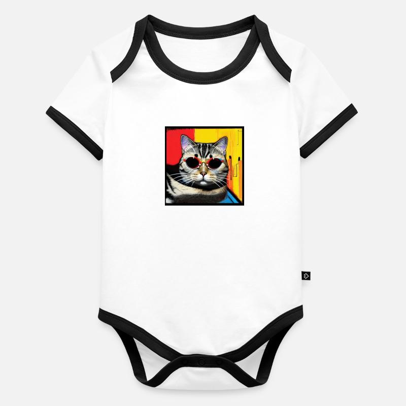 Cool Cat 4 Body Bébé bio contrasté manches courtes