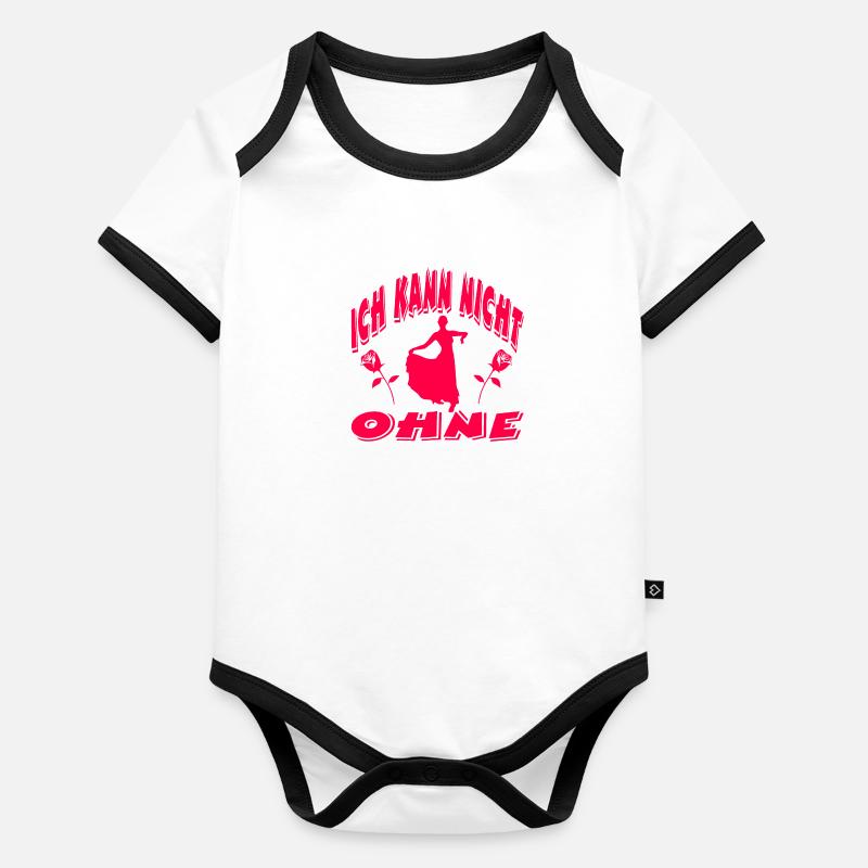 Tanzen Baby Bio-Kurzarm-Kontrastbody